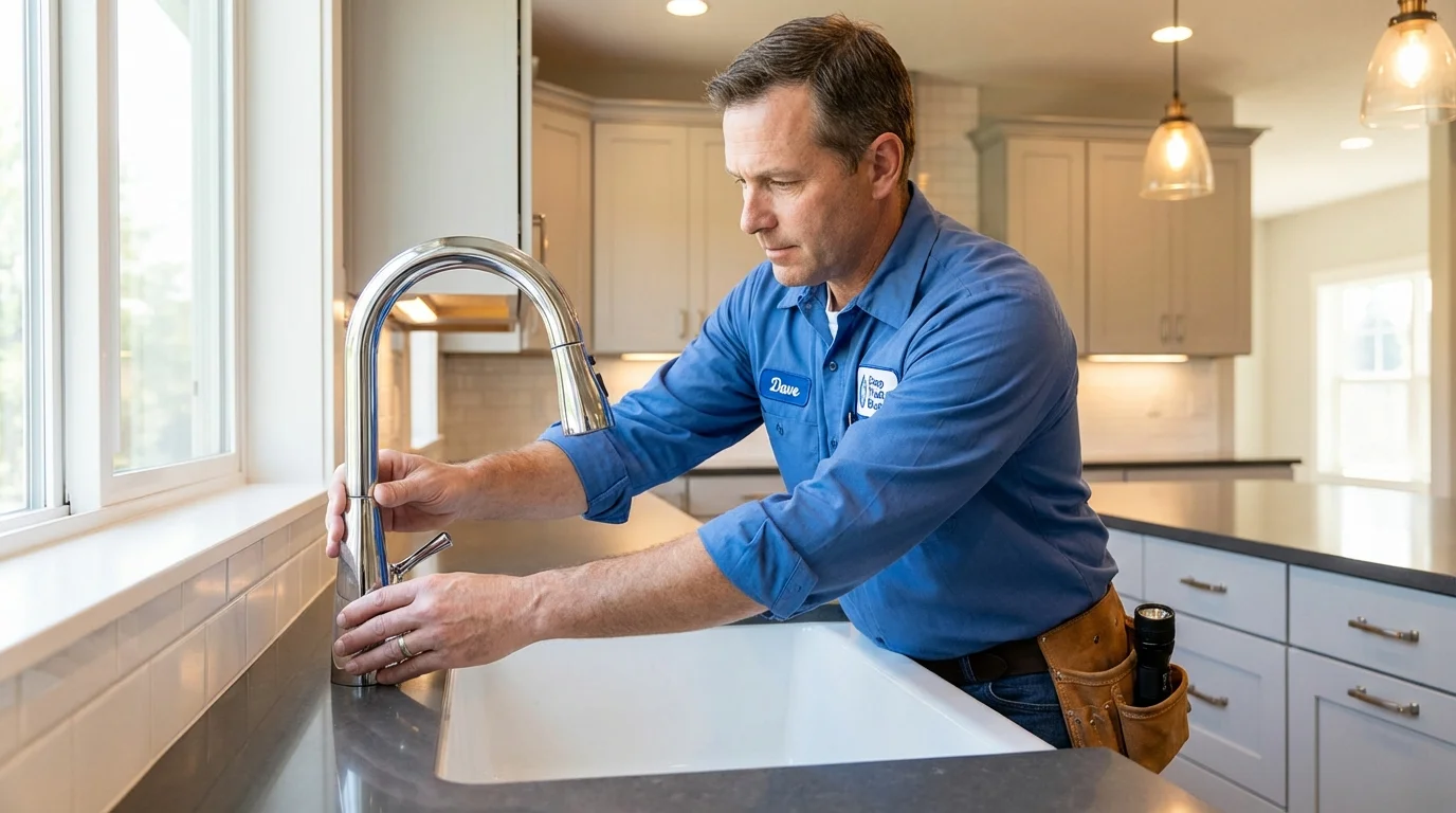 Kitchen faucet installation by Johns Plumbing LLC in Streator